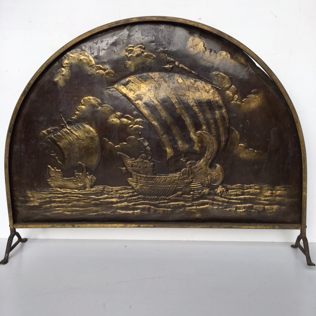 FIRE SCREEN, Brass Ship Design